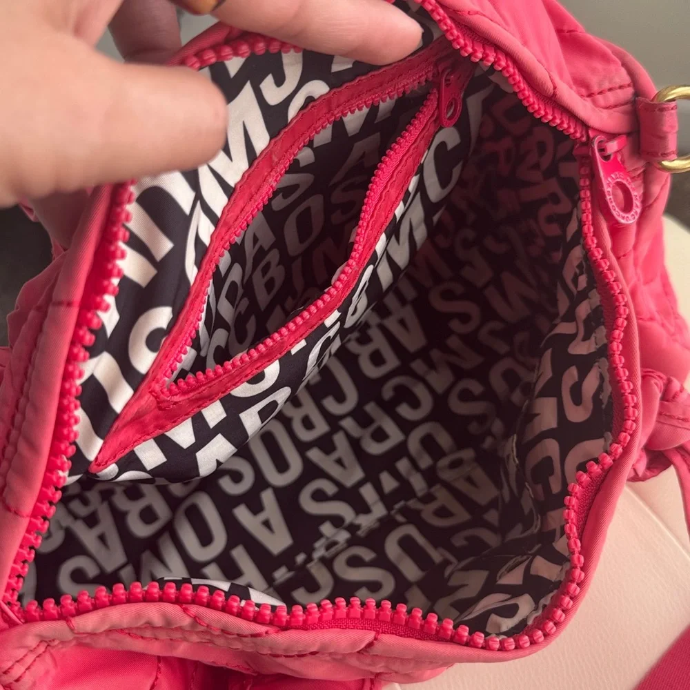 Marc by Marc Jacobs Hot Pink Quilted Nylon Barrel Bag with Strap - Picture 12 of 16